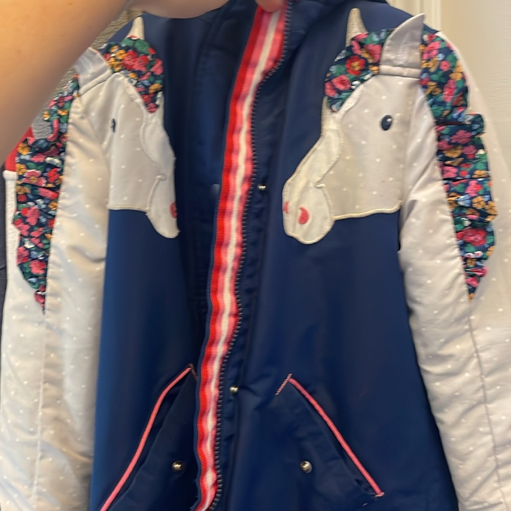 Mini Boden unicorn coat